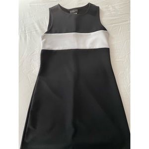 Black and White Sleeveless Dress